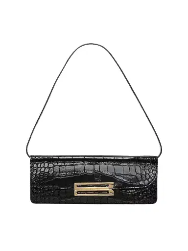 Victoria Beckham Women's Dorian East-West Croc-Embossed Leather Convertible Clutch | Thumbnail 1 Victoria Beckham Women's Dorian East-West Croc-Embossed Leather Convertible Clutch | Thumbnail 1