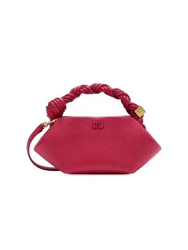 Ganni Women's Bou Mini Top Handle Bag - Dark Red | Thumbnail 1
