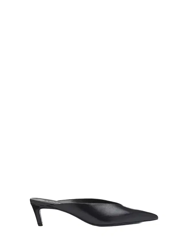 Schutz Women's Loren Mid 90MM Leather Stiletto Mules - Black