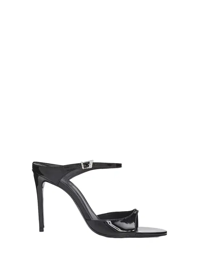 Schutz Women's Lyra 100MM Patent Leather Slip-On Sandals - Black