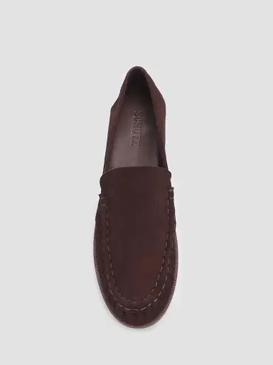 Schutz Women's Tyla Moc Toe Suede Loafers - Maplewood | Thumbnail 5 Schutz Women's Tyla Moc Toe Suede Loafers - Maplewood | Thumbnail 5