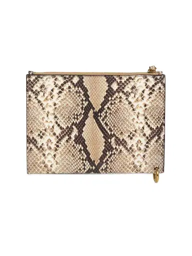Chloé Women's Spin Python-Embossed Leather Pouch - Dusty Beige | Thumbnail 4