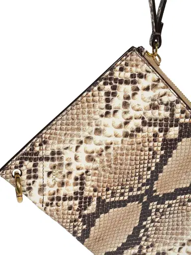 Chloé Women's Spin Python-Embossed Leather Pouch - Dusty Beige | Thumbnail 5
