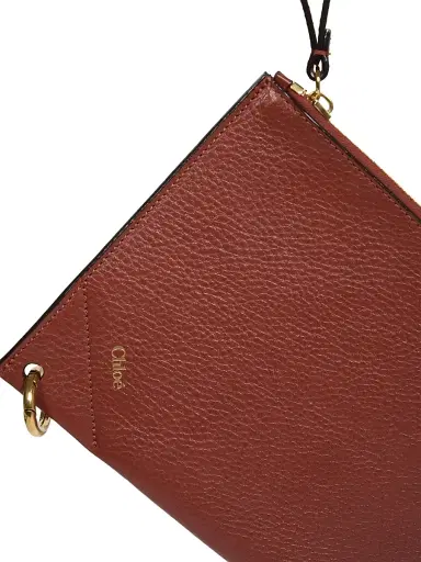 Chloé Women's Grained Leather Pouch - Clay Brown | Thumbnail 4 Chloé Women's Grained Leather Pouch - Clay Brown | Thumbnail 4