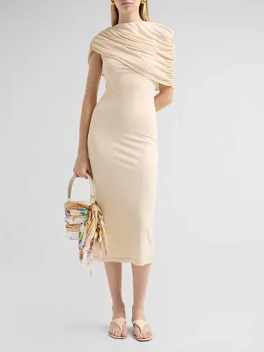 Ferragamo Women's Scarf-Wrapped Mini Leather Bucket Bag | Thumbnail 5 Ferragamo Women's Scarf-Wrapped Mini Leather Bucket Bag | Thumbnail 5