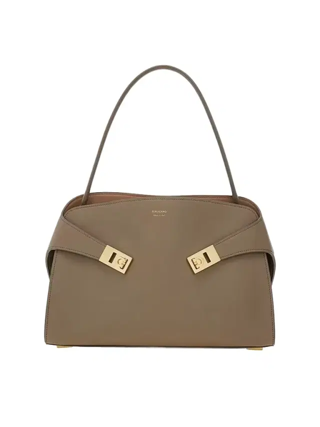 FERRAGAMO Women's Hug  Gancini Leather Shoulder Bag - Warm Taupe