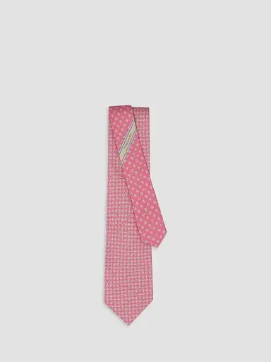 Ferragamo Men's Turtles Print Silk Tie - Rosa | Thumbnail 3