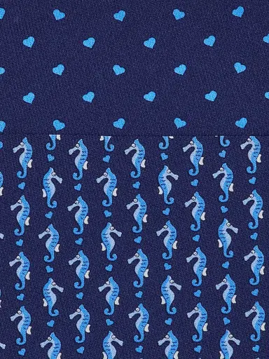 Ferragamo Men's Seahorse and Mini Hearts Silk Tie | Thumbnail 4 Ferragamo Men's Seahorse and Mini Hearts Silk Tie | Thumbnail 4