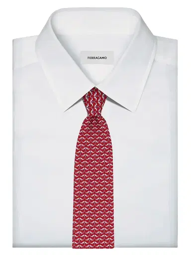 Ferragamo Men's Fox Print Silk Tie | Thumbnail 2 Ferragamo Men's Fox Print Silk Tie | Thumbnail 2