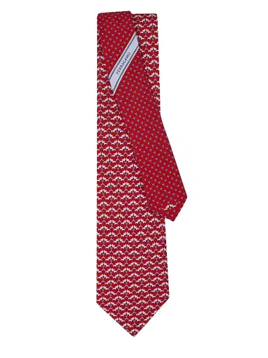 Ferragamo Men's Fox Print Silk Tie | Thumbnail 3 Ferragamo Men's Fox Print Silk Tie | Thumbnail 3