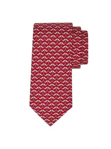 Ferragamo Men's Fox Print Silk Tie | Thumbnail 1 Ferragamo Men's Fox Print Silk Tie | Thumbnail 1