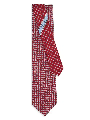 Ferragamo Men's Turtles Print Silk Tie | Thumbnail 3 Ferragamo Men's Turtles Print Silk Tie | Thumbnail 3