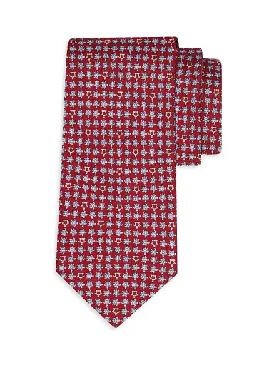 Ferragamo Men's Turtles Print Silk Tie | Thumbnail 1 Ferragamo Men's Turtles Print Silk Tie | Thumbnail 1