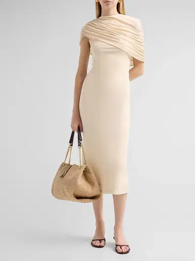 Ferragamo Women's New Line Raffia Tote Bag | Thumbnail 5 Ferragamo Women's New Line Raffia Tote Bag | Thumbnail 5