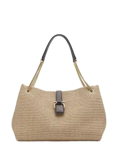 Ferragamo Women's New Line Raffia Tote Bag | Thumbnail 1 Ferragamo Women's New Line Raffia Tote Bag | Thumbnail 1