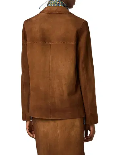 Miu Miu Women's Suede Jacket - Brown - Size 6 | Thumbnail 4