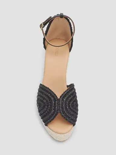 Odissì Women's Ava Platform Wedge Espadrilles - Black - Size 11 | Thumbnail 4 Odissì Women's Ava Platform Wedge Espadrilles - Black - Size 11 | Thumbnail 4