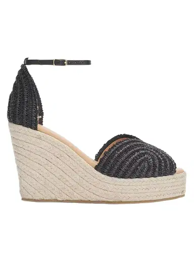 Odissì Women's Ava Platform Wedge Espadrilles - Black - Size 11 | Thumbnail 1 Odissì Women's Ava Platform Wedge Espadrilles - Black - Size 11 | Thumbnail 1