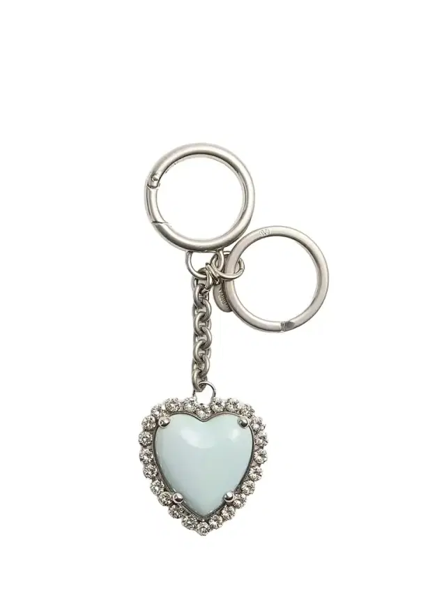 Valentino Garavani Women's Coeur Hyperbole Bag Charm with Key Chain - Palladium Azure