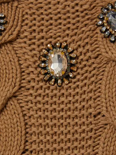 La DoubleJ Women's Portrait Sweater - Solid Brown - Size XS | Thumbnail 4