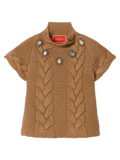La DoubleJ Women's Portrait Sweater - Solid Brown - Size XS | Thumbnail 1
