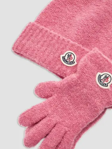 Moncler Little Girl's & Girl's Beanie, Scarf and Gloves Set | Thumbnail 4 Moncler Little Girl's & Girl's Beanie, Scarf and Gloves Set | Thumbnail 4
