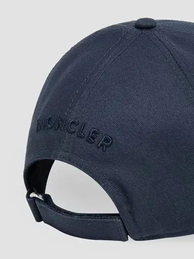 Moncler Men's Baseball Hat in Cotton Gabardine | Thumbnail 4 Moncler Men's Baseball Hat in Cotton Gabardine | Thumbnail 4