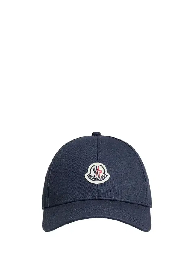 Moncler Men's Baseball Hat in Cotton Gabardine - Navy Blue
