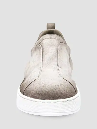 Santoni Men's Victory Logo Seta Suede Slip-On Sneakers - Beige - Size 13 | Thumbnail 3