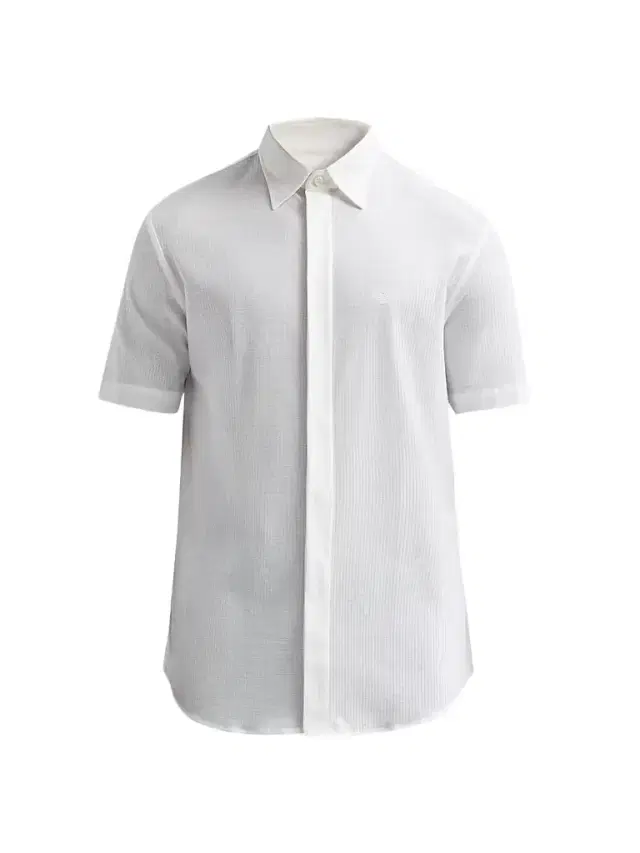 Men's Tonal Textured Cotton Short-Sleeve Shirt - White - Size XXXL