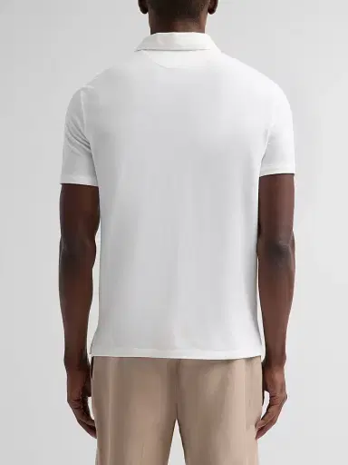 Isaia Men's Cotton Pique Polo Shirt - White - Size XXL | Thumbnail 3 Isaia Men's Cotton Pique Polo Shirt - White - Size XXL | Thumbnail 3