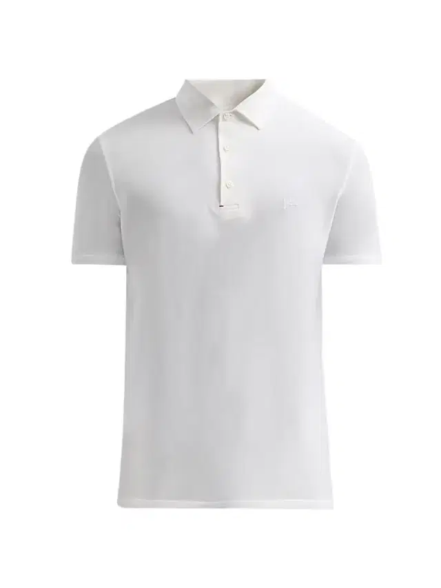 Men's Cotton Pique Polo Shirt - White
