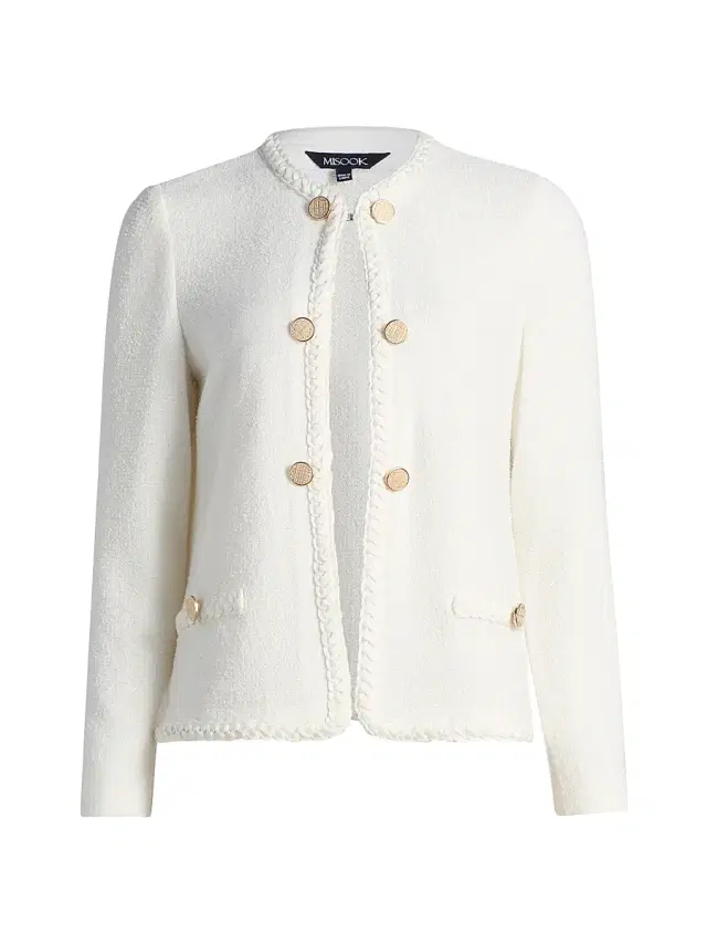 Women's Braid-Trim Knit Jacket - New