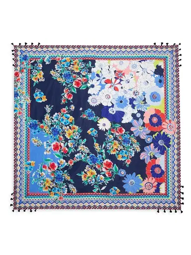 Johnny Was Women's Tiana Floral Silk Scarf - Tiana Scarf | Thumbnail 1 Johnny Was Women's Tiana Floral Silk Scarf - Tiana Scarf | Thumbnail 1