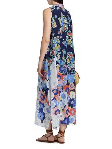 Johnny Was Women's Banksia Floral Silk Maxi Dress - Tiana Scarf | Thumbnail 5