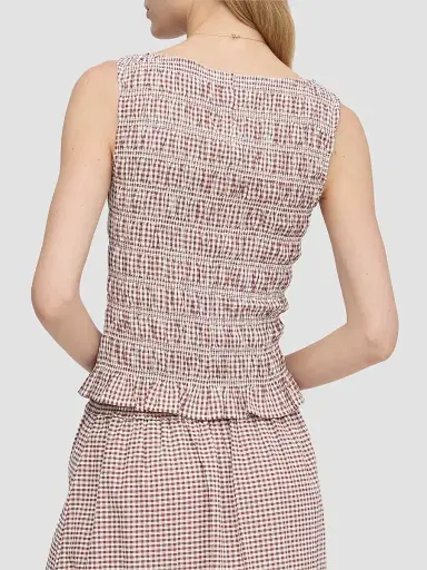 Hill House Home Women's The Phoebe Nap Top - Cognac Gingham - Size XXL | Thumbnail 7 Hill House Home Women's The Phoebe Nap Top - Cognac Gingham - Size XXL | Thumbnail 7