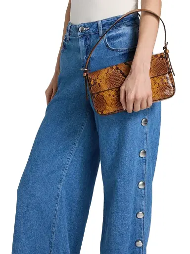 L'Agence Women's Jennings Side-Snap High-Rise Wide-Leg Jeans | Thumbnail 6