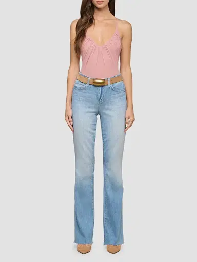 L'Agence Women's Gelina Sheer Ruched Bodysuit | Thumbnail 2 L'Agence Women's Gelina Sheer Ruched Bodysuit | Thumbnail 2