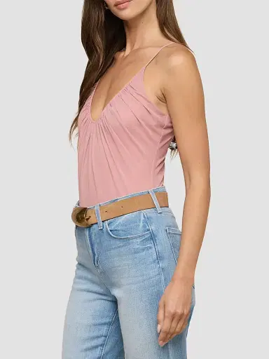 L'Agence Women's Gelina Sheer Ruched Bodysuit | Thumbnail 5 L'Agence Women's Gelina Sheer Ruched Bodysuit | Thumbnail 5