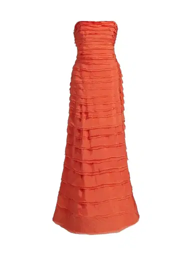Amur Women's Pepper Strapless Layered Gown - Desert Sun - Size 4 | Thumbnail 1 Amur Women's Pepper Strapless Layered Gown - Desert Sun - Size 4 | Thumbnail 1