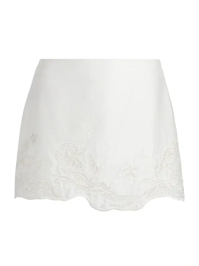 Women's Ottile Embroidered Miniskirt - Seed Pearl