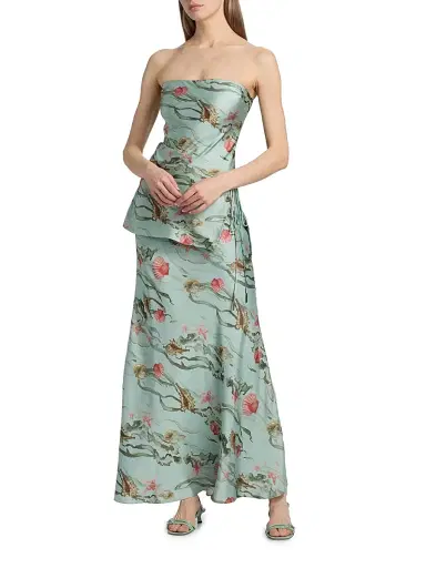 Amur Women's Ever Printed Tiered Maxi Dress - Tidal Mosaic - Size 12 | Thumbnail 2 Amur Women's Ever Printed Tiered Maxi Dress - Tidal Mosaic - Size 12 | Thumbnail 2