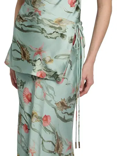 Amur Women's Ever Printed Tiered Maxi Dress - Tidal Mosaic - Size 12 | Thumbnail 6 Amur Women's Ever Printed Tiered Maxi Dress - Tidal Mosaic - Size 12 | Thumbnail 6