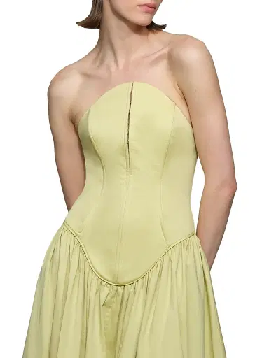 Et Ochs Women's Camille Stretch-Cotton Strapless Maxi Dress - Tea - Size 8 | Thumbnail 5