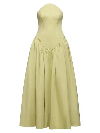 Et Ochs Women's Camille Stretch-Cotton Strapless Maxi Dress - Tea - Size 8 | Thumbnail 1