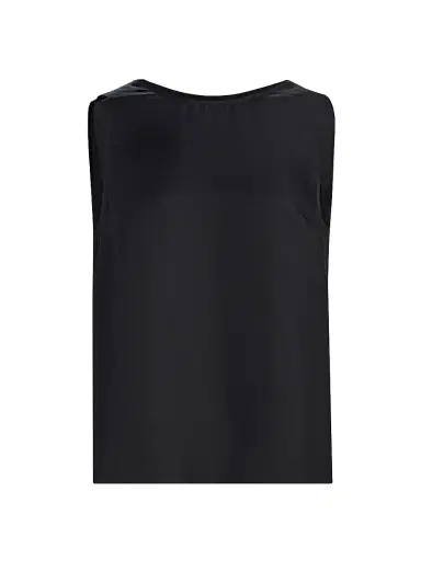 Loulou de Saison Women's Gema Draped Silk Open-Back Top - Black | Thumbnail 1