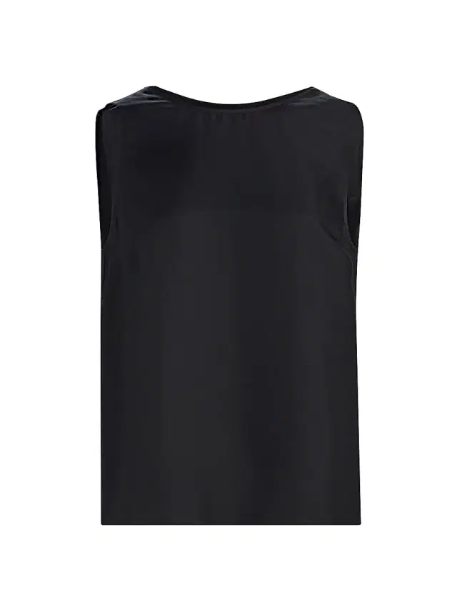 Women's Gema Draped Silk Open-Back Top - Black