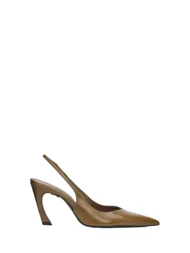 Schutz Women's Lexi 90MM Leather Slingback Pumps - Dried Olive | Thumbnail 1 Schutz Women's Lexi 90MM Leather Slingback Pumps - Dried Olive | Thumbnail 1