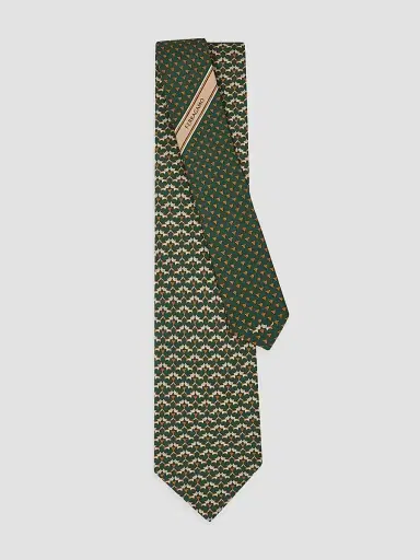 Ferragamo Men's Fox Print Silk Tie | Thumbnail 3