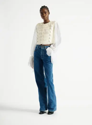 Balmain Cropped tweed and muslin jacket | Thumbnail 3 Balmain Cropped tweed and muslin jacket | Thumbnail 3